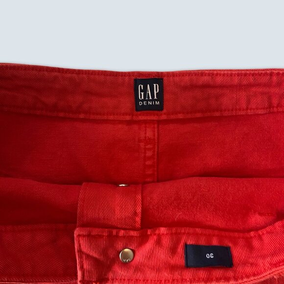 GAP Denim Red Button Skirt - Picture 2 of 3